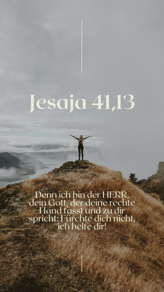 Schön Bibelverse Ermutigung aus Jesaja 41,13
