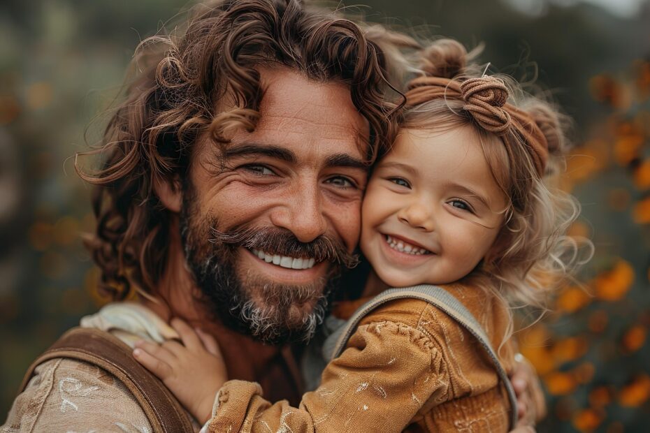 Eine künstlerische Darstellung der rabbinischen Spekulation über Rebekkas Alter bei ihrer Hochzeit mit Isaak. Das Bild zeigt sie als 3-jähriges Kind, um die historische Fehlinterpretation dieser Idee zu visualisieren. In einer kargen Wüstenlandschaft steht sie in schlichten, traditionellen Gewändern, umgeben von erwachsenen Hochzeitsgästen unter einem einfachen Hochzeitsbogen. Die Szene wirkt surreal und hinterfragt die Diskrepanz zwischen kindlicher Unschuld und der kulturellen Überlieferung. Ein kritischer Kommentar zur rabbinischen Deutung und zur Fehlinterpretation biblischer Texte.