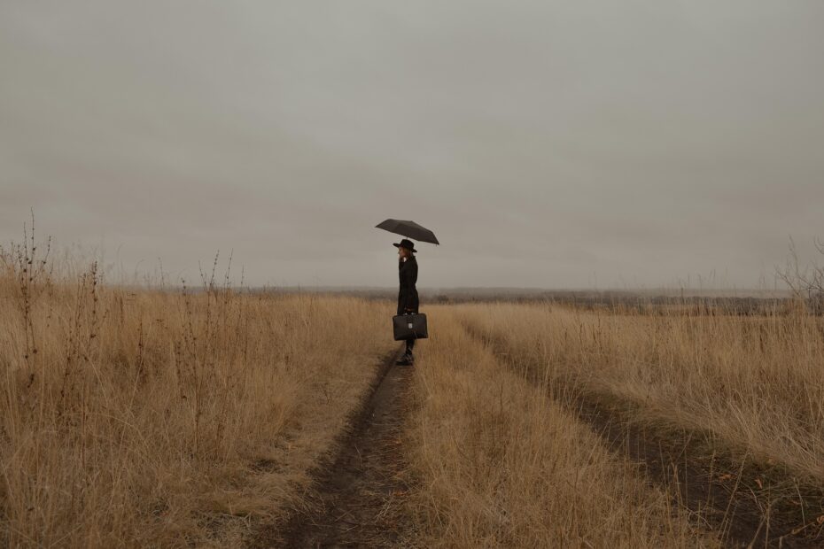 Depression, Frau, mysteriös, Sprüche, Bibel, Regenschirm