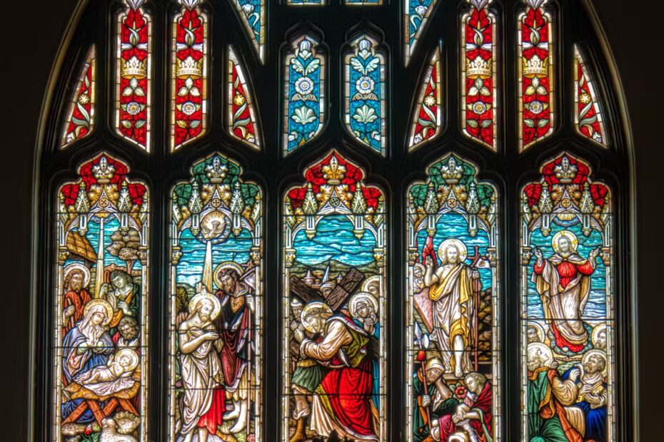 Kirchenfenster, apostolisches Glaubensbekenntnis, Geschichte